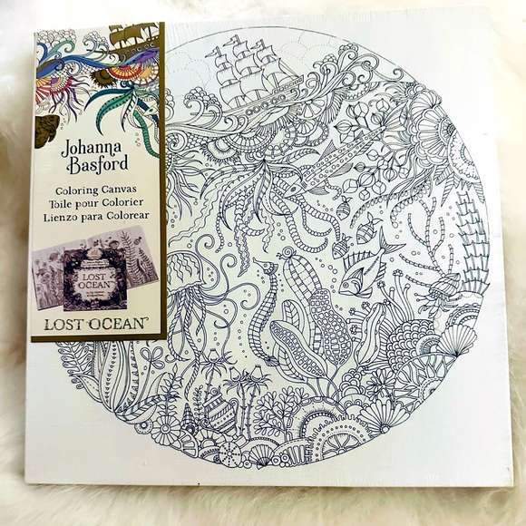 JOANNA BASFORD COLORING CANVAS LOST OCEAN - Picture 1 of 2